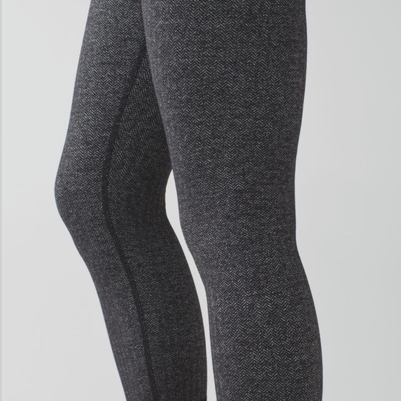 Lululemon Herringbone High Rise Wunder Legging 4 - Picture 6 of 8